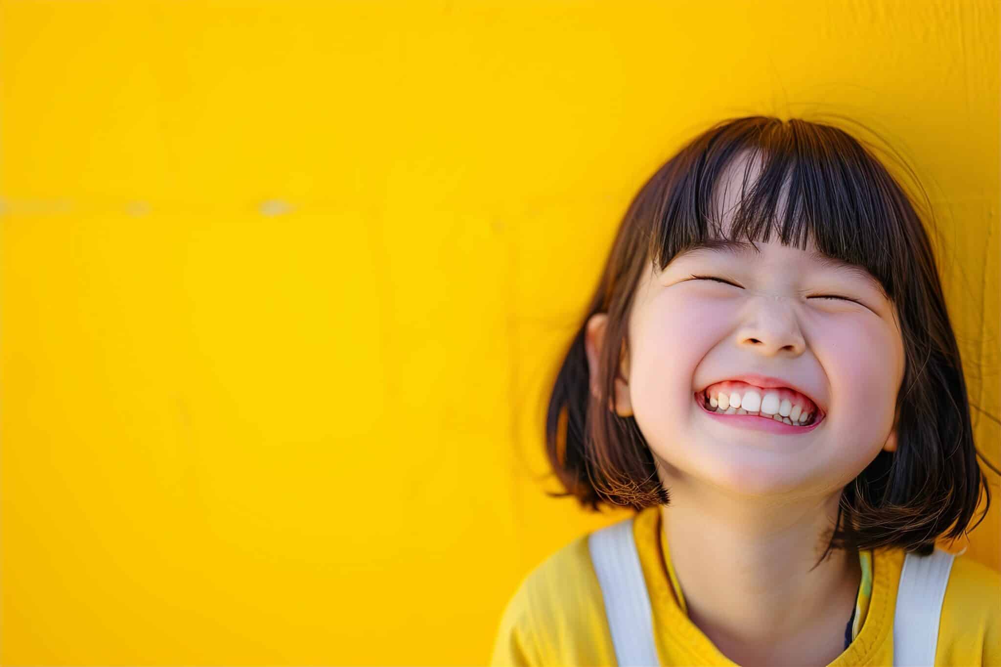 幸せそうな笑顔の女の子のポートレート