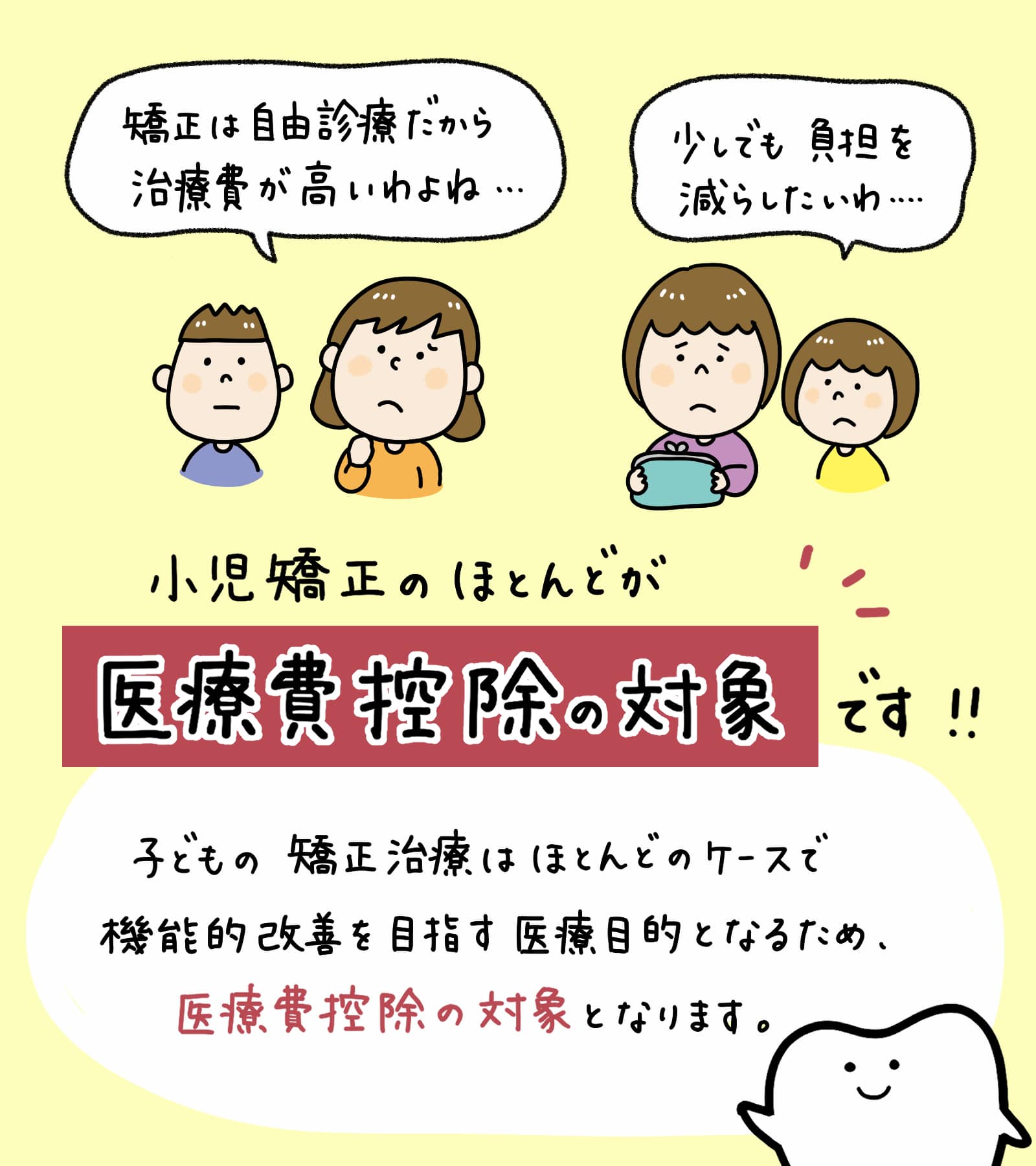 小児矯正は医療費控除の対象？_1_小児矯正治療が医療費控除の対象かどうかを説明するイラスト解説