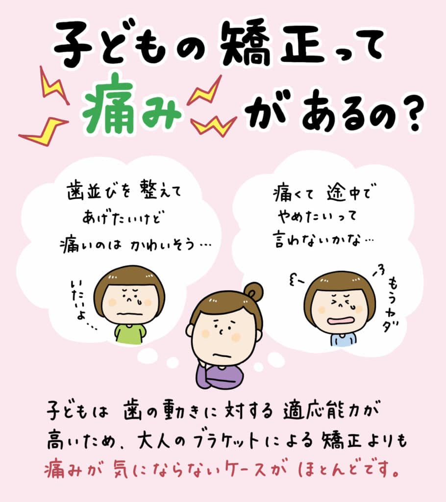 子供の矯正は痛いの？_1_子どもの矯正治療における痛みについて解説。個人差や装置の種類による違い、痛みが出やすい3パターン、対処法も紹介。