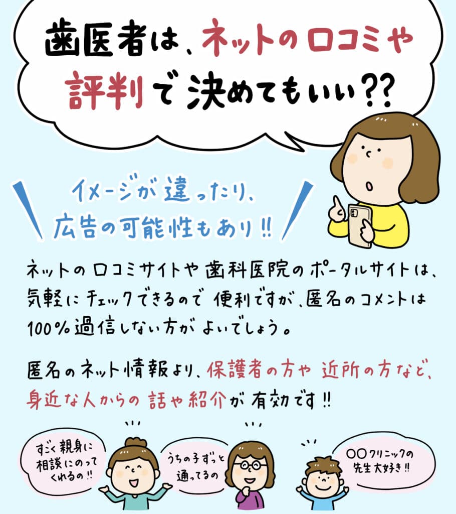 良い歯医者の見つけ方_2_良い歯医者の探し方を解説したイラスト解説