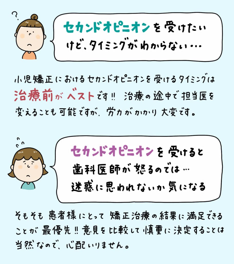 小児矯正はセカンドオピニオン_4_小児矯正のセカンドオピニオンのイラスト